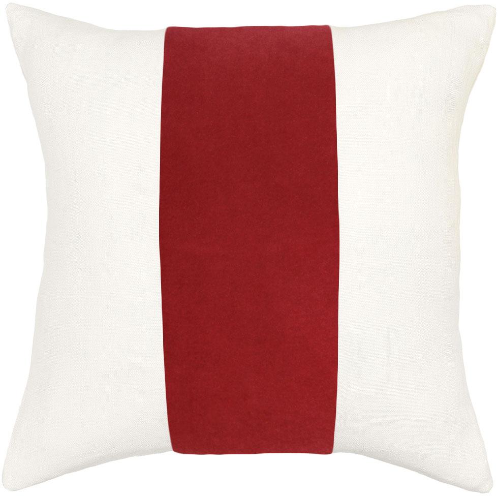 Ming Birch Scarlet Velvet Band Pillow