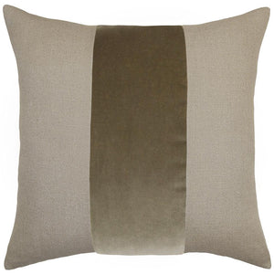 Ming Linen Artichoke Velvet Band Pillow