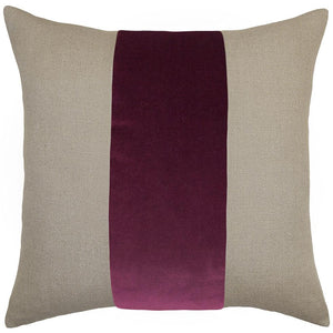 Ming Linen Bergamot Velvet Band Pillow