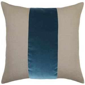 Ming Linen Dragonfly Velvet Band Pillow