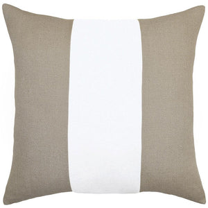 Ming Linen White Velvet Band Pillow