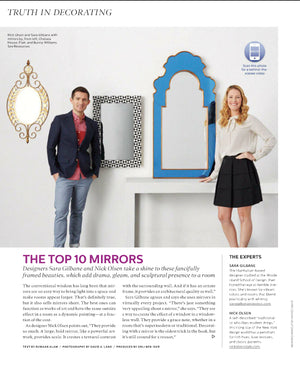Mirrors - Bunny Williams Blue Sapphire & Gold Mirror