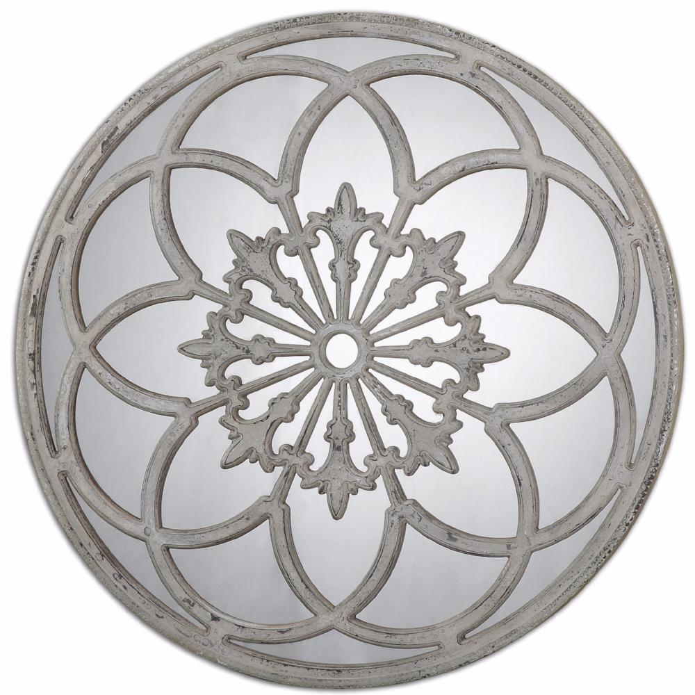 Mirrors - Distressed Round Decorative Mirror