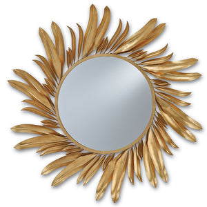 Mirrors - Wrought Iron Petals Mirror – Gold Leaf