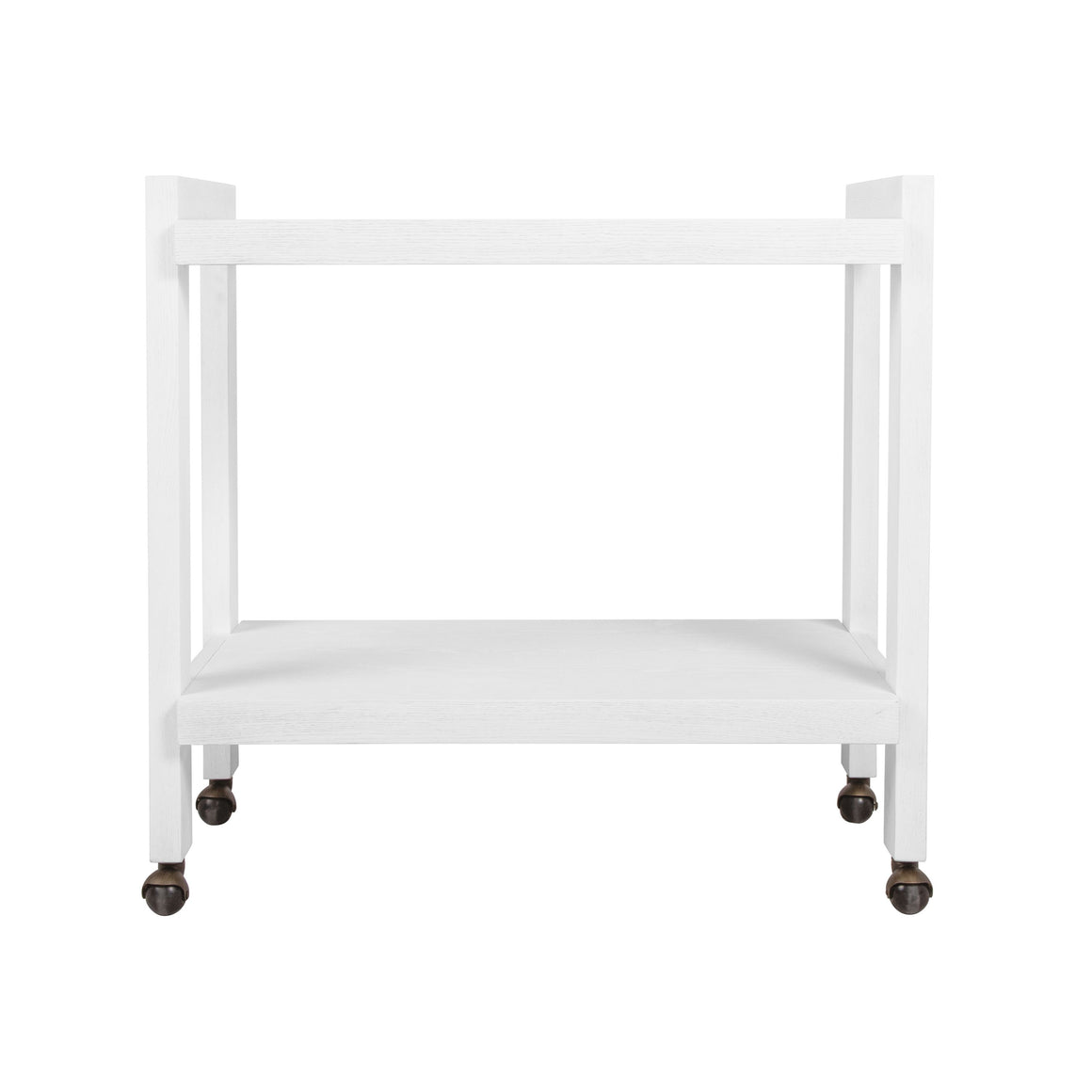 Rockwell Bar Cart in White Washed Oak