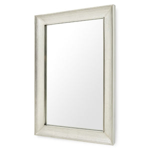 Large Hand Hammered Rectangular Mirror – Silver | Melinda Collection | Villa & House