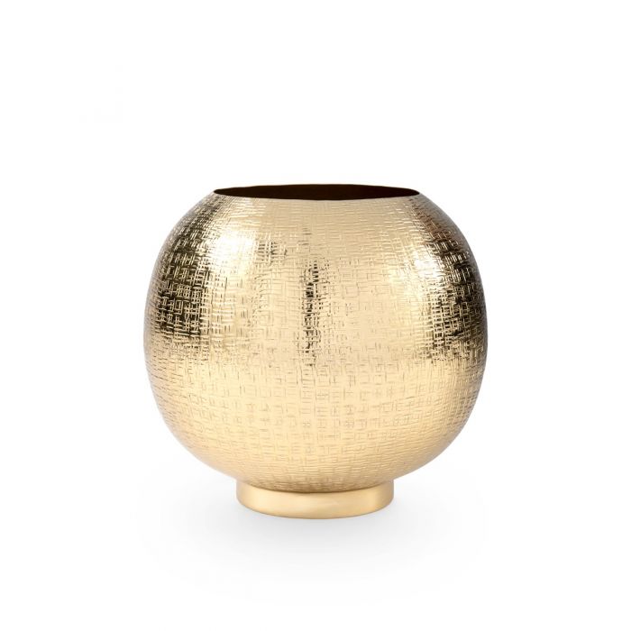 Large Cache Pot in Brass Finish | Mali Collection | Villa & House