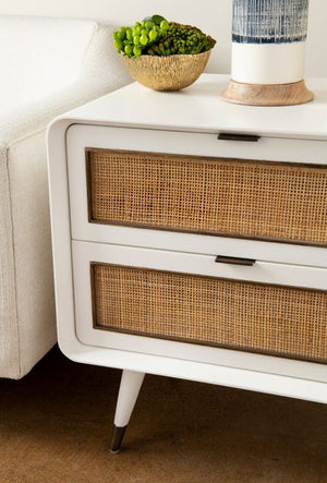 2-Drawer Side Table - White | Malmo Collection | Villa & House