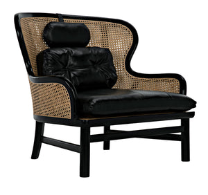Marabu Chair, Charcoal Black with Leather