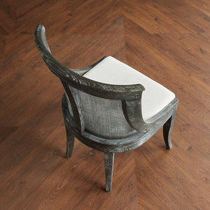 Curved Cane Chair — Grey | Monaco Collection | Villa & House