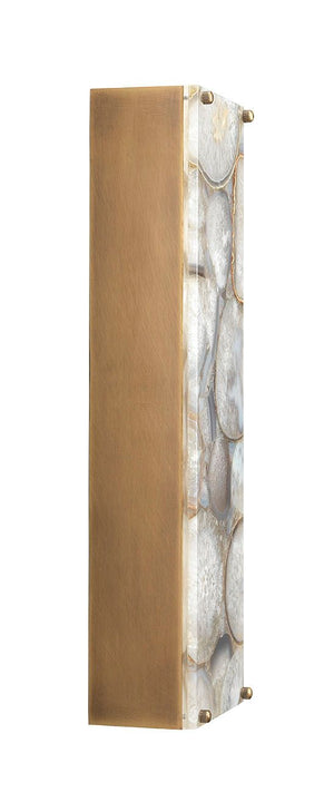 Adeline Rectangle Wall Sconce in Agate Resin & Antique Brass