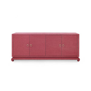 Extra Large 4-Door Cabinet - Red | Meredith Collection | Villa & House