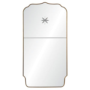 Trumeau Mirror with Etched Star - Available in 2 Finishes