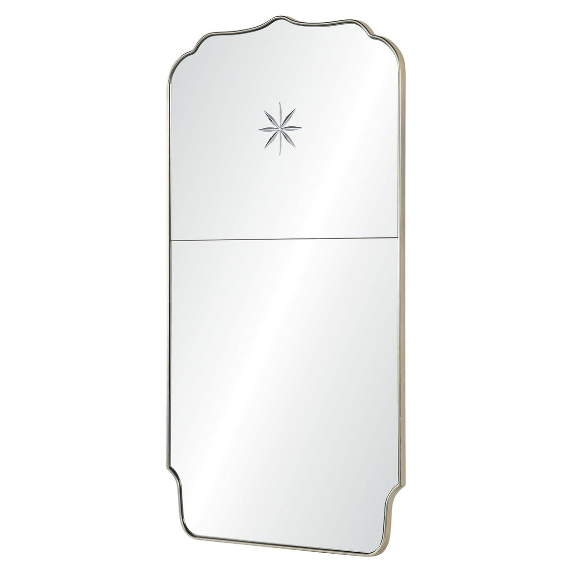 Trumeau Mirror with Etched Star - Available in 2 Finishes