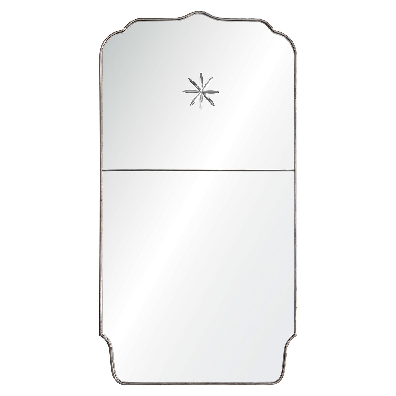 Trumeau Mirror with Etched Star - Available in 2 Finishes