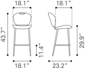Terrence Bar Chair Vintage Brown