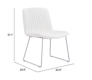 Joy Dining Chair (Set of 2) White