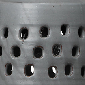 Perforated Pendant - Grey Ceramic