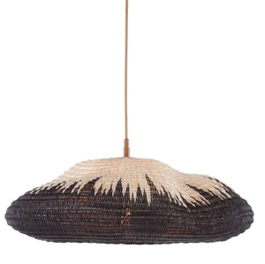 Currey and Company Comme Des Paniers Pendant - Khaki/Black
