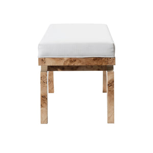 Worlds Away Fergie Stool - Burlwood