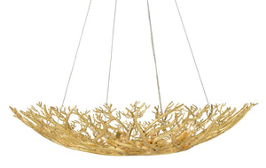 Sea Fan Bowl Chandelier - Gold Gilt