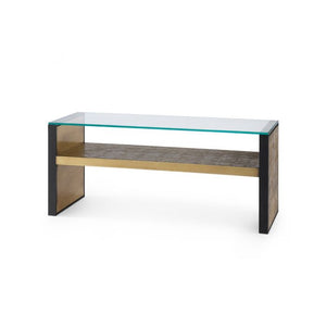 Large Bench/Coffee Table Glass Top - Clear | Odeon Collection | Villa & House