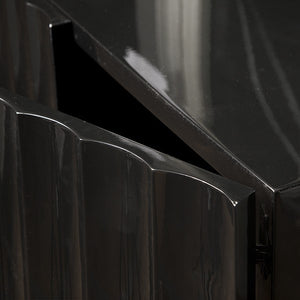 Worlds Away Odette Four Door Cabinet - Black