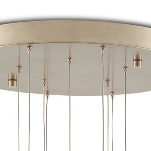 Glace White Round 15-Light Multi-Drop Pendant