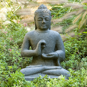 Indonesian Seated Buddha Sculpture - Nero Nuovo Patina