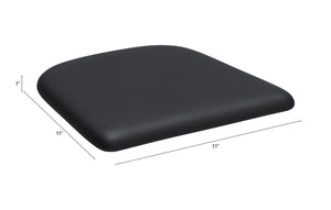 Elio Leather Seat Cushion Black