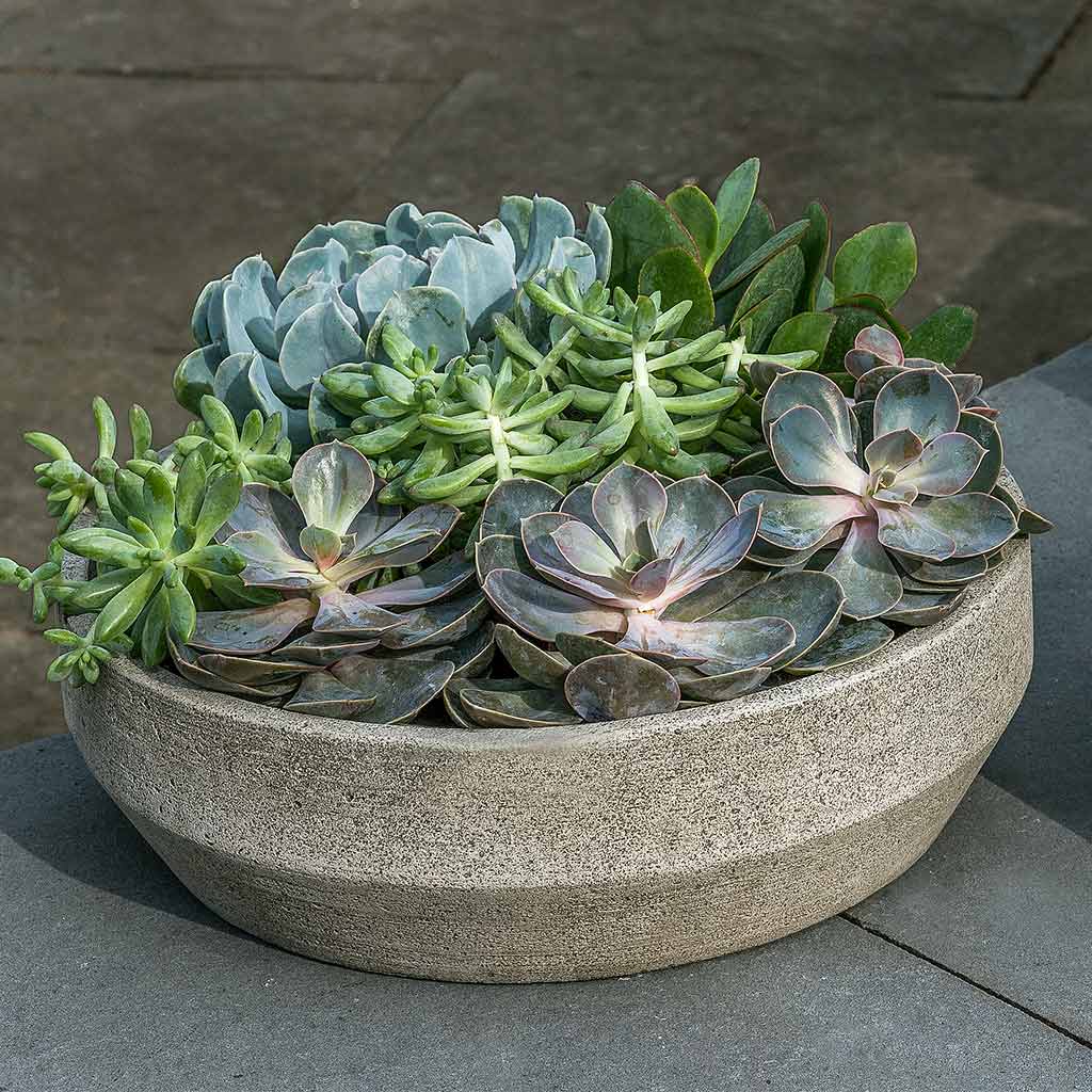Medium Beveled Terrace Bowl - Greystone (14 finishes available)