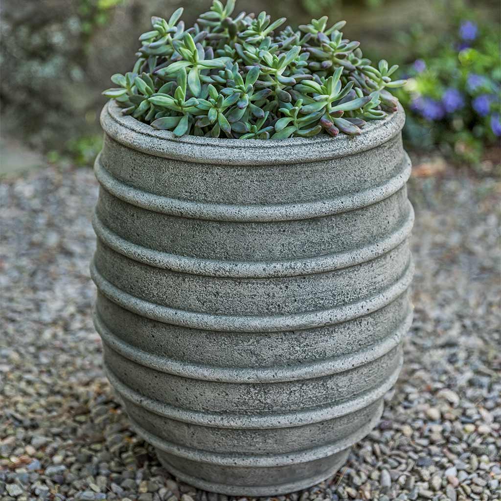 Cast Stone Tenerife Ridged Planter - Alpine Stone (14 finishes available)