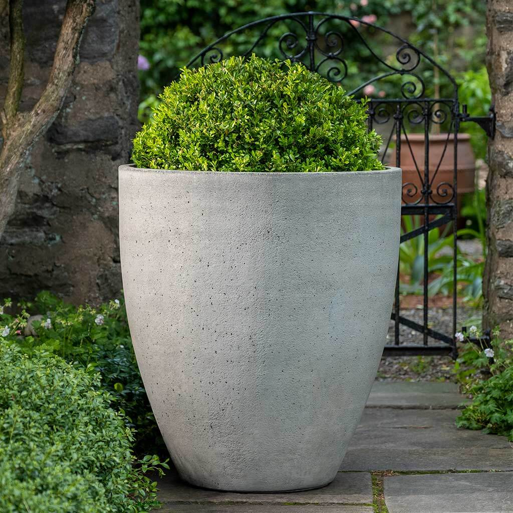 stone pot planter Large Cast Stone Bullet Planter - Greystone (14 finishes available)