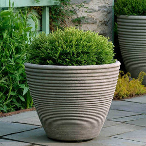 Short Cast Stone Coils Planter - Alpine Stone (14 finishes available)