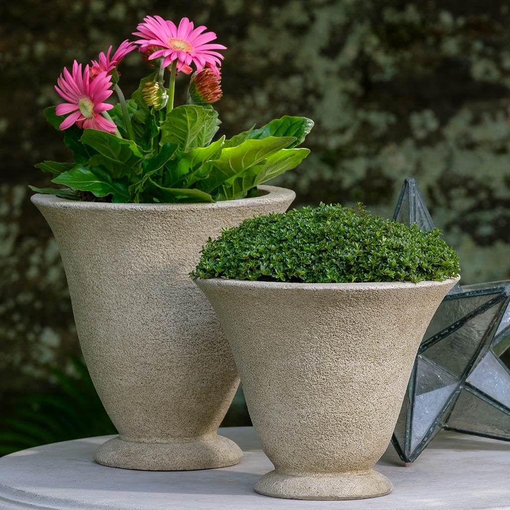 Large Cast Stone Urn Planter - Verde (14 finishes available) - Scenario Home