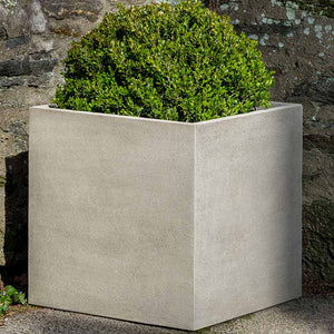 X-Large Cast Stone Cube Planter - Greystone (14 finishes available)