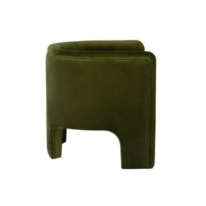 Lansky Barrel Chair in Olive Velvet