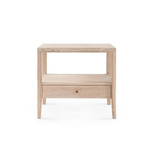 1-Drawer Side Table - Bleached Cerused Oak | Paola Collection | Villa & House