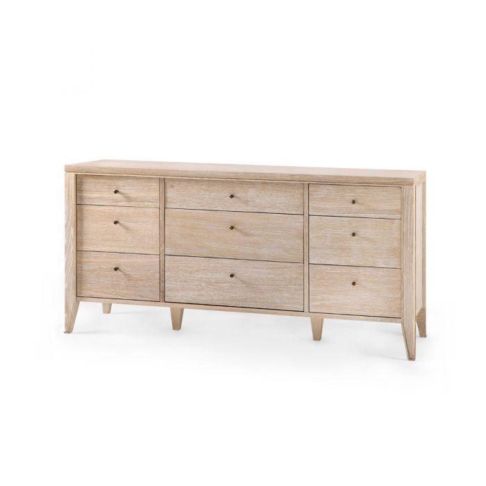 Extra Large 9-Drawer - Bleached Cerused Oak | Paola Collection | Villa & House