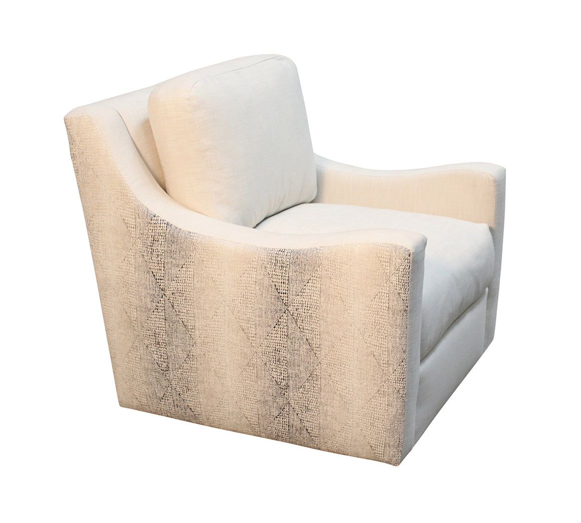 Sophie Swivel Chair -Porcelain Upholstery