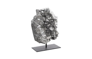 Cast Crystal on Stand, Liquid Silver, LG