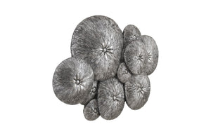 Fungia Cluster Wall Art, Silver Leaf