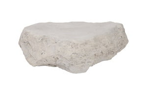 Cast Boulder Coffee Table, Roman Stone, SM