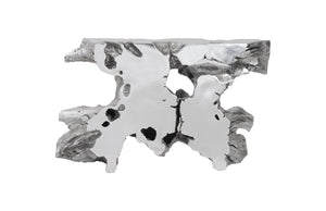 Venice Freeform Console, Silver Leaf