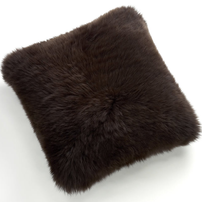 Pillows - Luxe Chocolate Brown Premium Sheepskin Pillow - In 4 Sizes