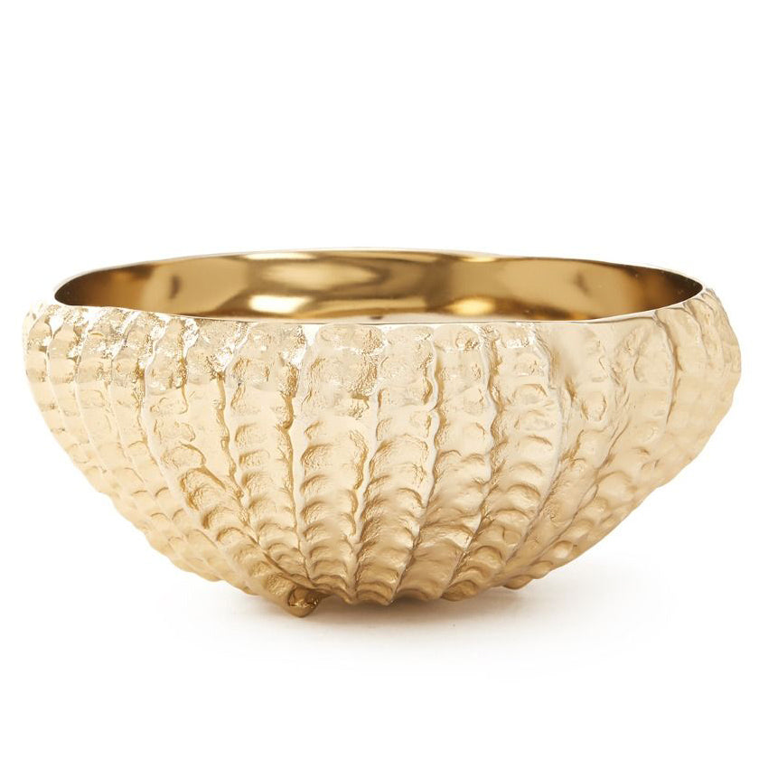 Hand Cast Ridged Brass Bowl | Palau Collection | Villa & House