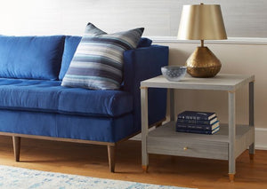 1-Drawer Side Table - Slate Blue | Pascal Collection | Villa & House