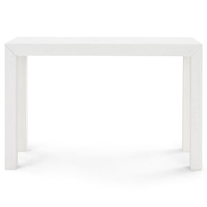 Lacquered Grasscloth Console Table – White | Parsons Collection | Villa & House