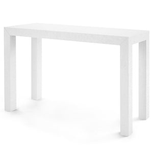 Lacquered Grasscloth Console Table – White | Parsons Collection | Villa & House