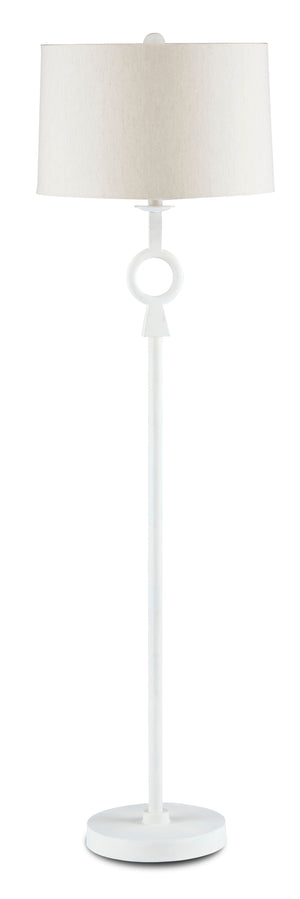 Currey and Company Germaine White Floor Lamp - White